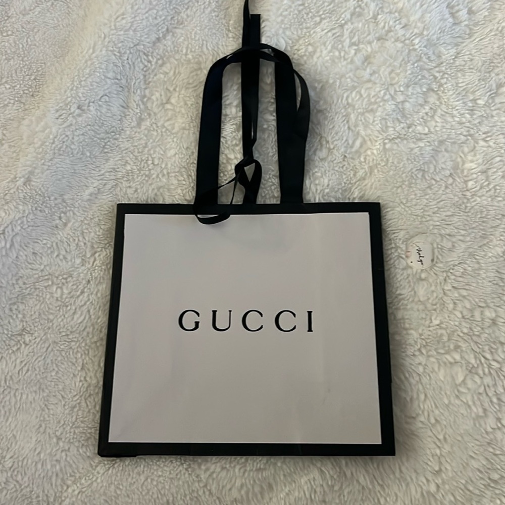 Gucci Black and White Gift Bag